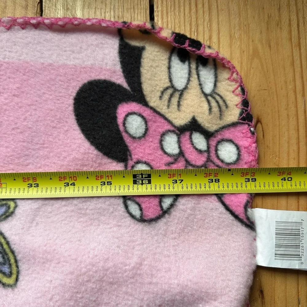 Disney Minnie Mouse Throw Blanket Pink 39 X 50 Inch 100% Polyester Butterflies